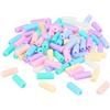 INNSPIRO Perline in plastica a forma cilindrica multicolore pastello 13x5mm 800u. ca. diam. int. 1,5 mm
