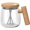 FOVNOT Auto Magnetic Mug, Tazza Automescolante Elettrica Tazza da Caffè Self Stirring Mug Tazza Mescolatrice Miscelazione in Vetro Borosilicato Alta Mug Termica Adatto Per Caffè/Latte/Polvere Proteica
