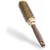 Olivia Garden Expert Blowout Speed - Oro & Marrone - 35 - Spazzola rotonda in ceramica con corpo extra lungo per messe in piega 25% più veloci