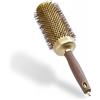 Olivia Garden Expert Blowout Speed - Oro & Marrone - 55 - Spazzola rotonda in ceramica con corpo extra lungo per messe in piega 25% più veloci