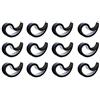 Stoppy, Stoppi, Fermafinestre, Fermafinestra, Fermaporte, Fermaporta, set di 12 disponibile in 4 varianti di colore (Nero)