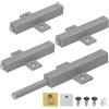 Jiayi Push Pull per Ante Jiayi 4 Pcs, Chiusura Magnetica per Porta Aperta, Potente 48 N Spring Release Push Open Catch per Grande Armadio Porta dell'armadio a pressione Magnete, Grigio