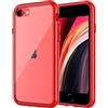 JETech Cover per iPhone SE 3/2 (modello 2022/2020), iPhone 8/7, Custodia con Paraurti Assorbimento degli Urti e Anti-Graffio (Rosso)