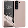kwmobile Custodia Compatibile con Samsung Galaxy S22 Cover - Back Case Morbida - Protezione in Silicone TPU Effetto Metallizzato oro metallizzato
