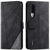 SONWO Cover per Xiaomi Mi 9 Lite, Flip Caso in PU Pelle Case Cover Portafoglio Custodia per Xiaomi Mi 9 Lite, [Kickstand] [Slot per Schede], Nero