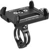 Lixada Universale Supporto per Telefono Regolabile Bici di Supporto GPS Staffa Cradle Clamp per Mountain Bike (nero)