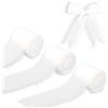 KINBOM 3 Rotoli Nastro di Chiffon, 3,8 cm x 5 m Fatto a Mano Nastro di Seta Chiffon con Frange per Modellazione Fotografica, Decorazione di Sfondo (Bianco),Abbellimento Atmosfera Natalizia