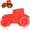 Half Forest Stampo Per Torta Trattore Stampo Silicone Trattore 3d Per Festeggiare I Compleanni Bambini, Per Preparare Torte, Pane, Cioccolatini, Dolci, Budini (Rosso)