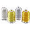 New brothread 4 Colori (2 Oro+2 Argento) Metallico filo di ricamo macchina 500M / bobina per ricamo computerizzato e cucito decorative