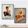 Nacnic Poster Vintage. Vecchi manifesti usate. Due Annata Latte manifesti. Formato A4