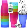idea-station Neo Bicchieri Plastica 12 x 450 ml - colorati - Bicchieri Cocktail infrangibile - riutilizzabile Set Bicchieri Acqua - ideale per compleanno e campeggio