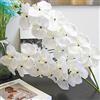 OUKEYI Fiori artificiali di Phalaenopsis, fiori di orchidea bianchi realistici al tatto, rami di phalaenopsis sintetici, 9 grandi fioriture 68 cm, 6 pezzi