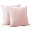 mDesign Set da 2 Federe cuscini decorative con motivo intrecciato - Eleganti copricuscini per divano o letto - Fodere cuscini in poliestere, cuscino non incluso nella confezione - rosa