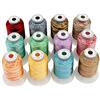 New brothread 12 MultColori Poliestere Filo di Ricamo Macchina 500M(550Y) / Bobina per Brother/Babylock/Janome/Singer/Pfaff Ricami e Cuciture Macchina Colori Assortiti-Assortimento2