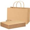 Weifeng Sacchetti di Carta,20 Sacchetti di Carta Regalo Nero, Sacchetti Carta Regalo con Manici, Shopper carta Buste di Carta (30 * 12 * 23cm)