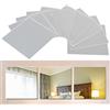 FOCCTS 9 pezzi specchi adesivi quadrati per camera da letto, specchio da parete adesivo quadrato pezzi di piastrelle specchio per decorazione TV sfondo piastrelle specchio 15 x 15 cm