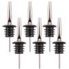 H&S Tappo Dosatore Olio e Liquori - Set di 6 Dosatori per Cocktail - Beccuccio Olio per Versatori Cocktail - Tappo Bottiglia Olio e Sciroppi - Argento, Oro e Oro Rosa