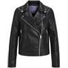 JACK & JONES Jjxx Jxgail Faux Leather Biker Jacket Noos Giacca in Ecopelle, Nero, M Donna