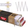 M METRIE Metrie PERFEKT Metro pieghevole in legno/10x pezzi|Metro pieghevole lungo 2 m, metro con divisione duplex - Bianco, Made in EU