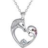 Arrebol Collana Donna Argento Sterling 925 Ciondolo Protettore degli Animali,Regalo di Natale Originale per Moglie Figlia - Regolabile |45cm+5|