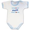 Zigozago Body Made in Italy a Manica Corta Fatto a Mano in Cotone con Scritta Innamorato Pazzo della mamma - Taglia 0-1 mese (50-56 cm), Colore Azzurro