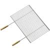 Barbecook Griglia per Barbecue con Manici in Legno, Accessori per Barbecue in Acciaio Inossidabile, Argento, 70 x 40 cm