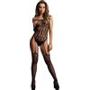 Le Désir Shots Le Désir - Strapless, Crotchless Teddy With Stockings - Black