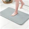 MIULEE Tappeto da Bagno Antiscivolo in Microfibra - Morbido, Assorbente, Asciugatura Rapida, Lavabile in Lavatrice - 50x80 cm, Grigio Chiaro