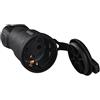 LEGRAND 050252 Spina di uscita laterale in gomma nera con maniglia