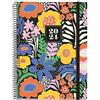 Miquelrius - Agenda annuale 2024, vista settimanale, dimensioni Plus, 155 x 213 mm (simile A5), copertina rigida, rilegatura a spirale, chiusura con gomma, spagnolo, inglese e portoghese, giardino
