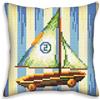 Collection D'Art Kit cuscino a punto croce Nostalgia, Articolo: 5 401 Collezione D'Arte - Dimensione 40 x 40 cm.
