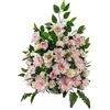 DRW Centro Fiori Artificiali Cimitero, Santi, Chiese, Anniversari, Cerimonie, Matrimonio Rosa con dalie, Rose e crisantemi minis 70x78x40 cm