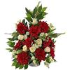 DRW Centro Fiori Artificiali Cimitero, Santi, Chiese, Anniversari, Cerimonie, Matrimoni Bianco e Rosso con Dalie Rosse Bianche 65x60x35 cm
