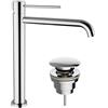 Teorema Miscelatore per lavabo alto Teorema Jabil 25 con scarico cromato 73375110X41