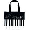 City Shopper Borsa Nera Tema Musicale Tastiera All i Need is Music 45x38x12cm