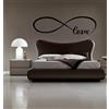 WALL STICKERS ADESIVO DA PARETE INFINITO INFINITY LOVE LETTO SPOSI MURALE cod60