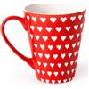 Excelsa mug tazza latte CUORICINI ml 275 rosso cod.60923