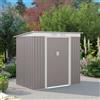 Soana Garden Shed Box lamiera zincata resistente preverniciata grigio casetta giardino Alps 201x12