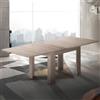AHD Amazing Home Design Tavolo da pranzo in legno allungabile a libro 90-180x90cm Jesi One