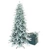 Bbricoshop Christmas Collection Albero Di Natale Slim Innevato Gaia 180 210 240 Cm Borsa Porta Albero OMAGGIO