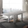 AHD Amazing Home Design Tavolo da pranzo design moderno allungabile a libro 90-180x90cm Jesi Raw