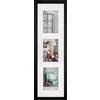 walther design Stockholm EA315B - Cornice in legno, galleria per 3 foto da 10 x 15 cm, nero
