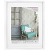 walther design Stockholm EA450W - Cornice in legno, con vetro sintetico, 40 x 50 cm, bianco
