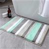 MIULEE Tappeto a Pelo Morbido Tappeto in Microfibra Assorbente all'Ingresso Casa Lavabile per Bagno Doccia per Soggiorno e Cameretta Bambini Ingresso Interno 1 Pezzo 40X60 CM Verde Grigio