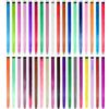 EuTengHao 36 confezioni di extension colorate con clip per capelli, 50 cm, per donne e bambini, multicolori, per feste in tinta unita, set di 36 colori
