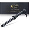 Golden Curl Arricciacapelli Professionale - 5 Anni di Tranquillità - Ferro Arricciacapelli con Barilotto in Ceramica Tormalina per Onde e Ricci per Capelli Corti e Lunghi (506 GCD)