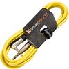 VisioSound Cavo Chitarra 6.35mm 1/4 Jack Mono a Jack ad Angolo/Cavo Strumento / 6 Colori 3m Giallo