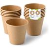 BIOZOYG 50x bicchierini caffè 150 ml / 6 oz, Ø 80 mm marrone - bicchieri carta senza plastica e con materiali sostenibili - bicchierini caffe carta