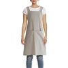 FBBULES Grembiule Lino Cotone Casa Cucina, Grembiule con Tasche per Uomo Donna, Grembiule Giardinaggio da Lavoro Uniforme di Ristorante Caffetteria, Khaki