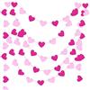 Jonami Ghirlanda di Carta Cuori Rosa Decorazione Battesimo Bimba, Festoni Fucsia e Bianco per Festa Compleanno -9 Metri-